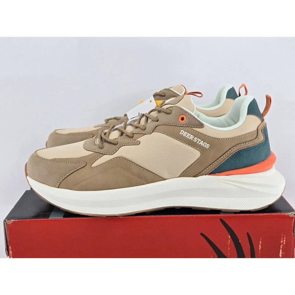 Deer Stags Gravity Sneakers Mens 13 Wide Taupe Comfort Walking Shoes - New